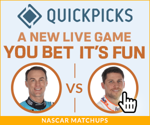 QuickPicksNow's tweet photo. There's still time to play @NASCAR parlays at QuickPicks for today's race. Yesterday's huge winner cashed a 10 for 10 ticket and took home $2,500 - he's from Texas where everything is bigger. Sign up now at https://t.co/4HVtNS7KXT and get a 100% deposit bonus. #UseYourEdge https://t.co/9JQM5iweCU