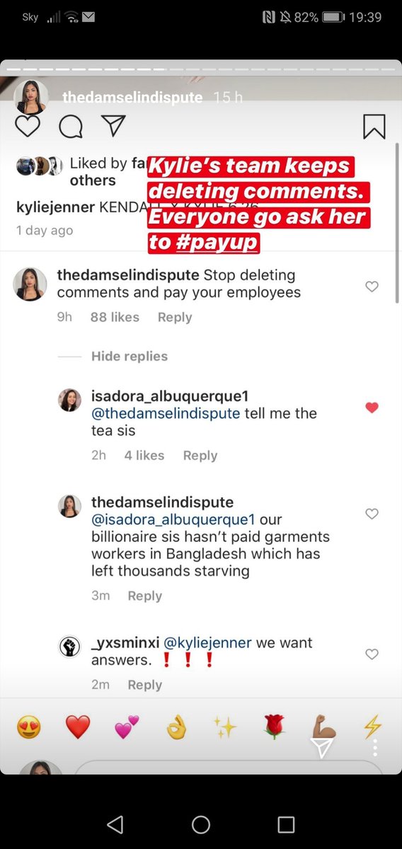 MushusMother's tweet photo. @KylieJenner @kyliecosmetics Kylie doesn't pay her workers. She's deleting comments and now her comments section is restricted. https://t.co/iP2hRNcTuZ