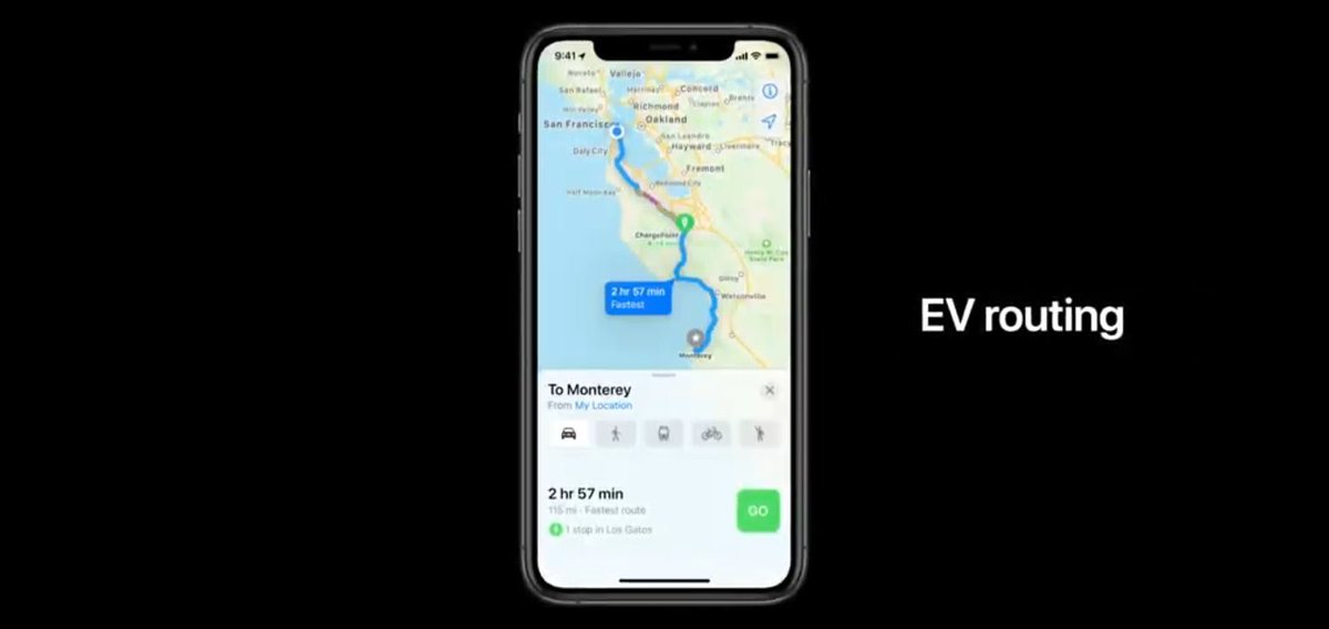 Maps- 3D maps is here!- New Maps- Cycling DirectionAvailable for NYC, LA, San Francisco, Shanghai and Beijing- Maps will find the right charging spot for your vehicles, car charge and the weather! Called EV routing