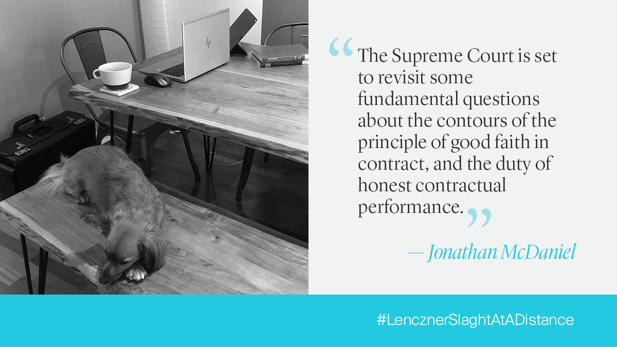 In today’s #LencznerSlaghtAtADistance post, Jonathan McDaniel shares two upcoming #SCC decisions that he’s been keeping an eye on. He also has a great piece of advice for young advocates working from home. Read more here: ow.ly/kY8m50AeyT9