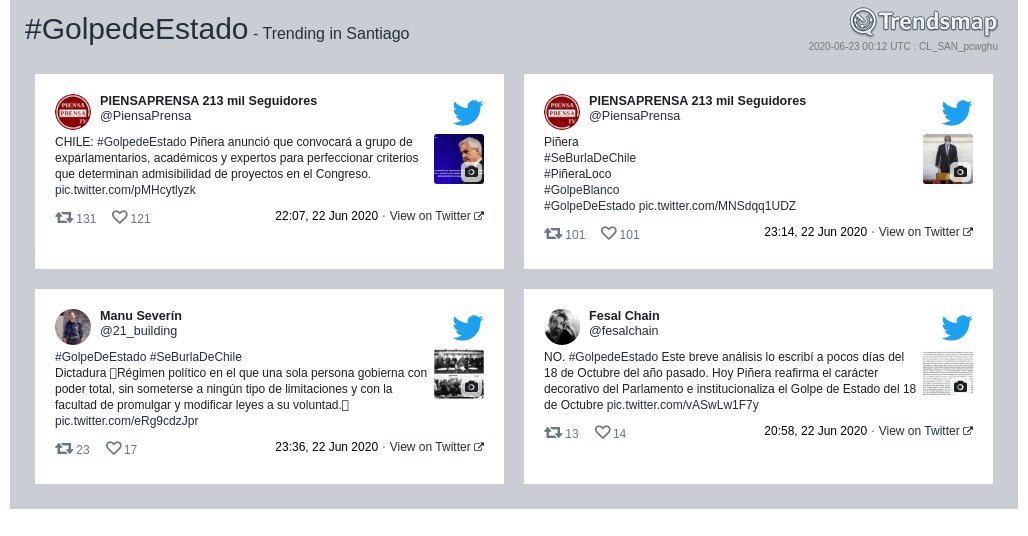 #golpedeestado es ahora una tendencia en #Santiago

trendsmap.com/r/CL_SAN_pcwghu