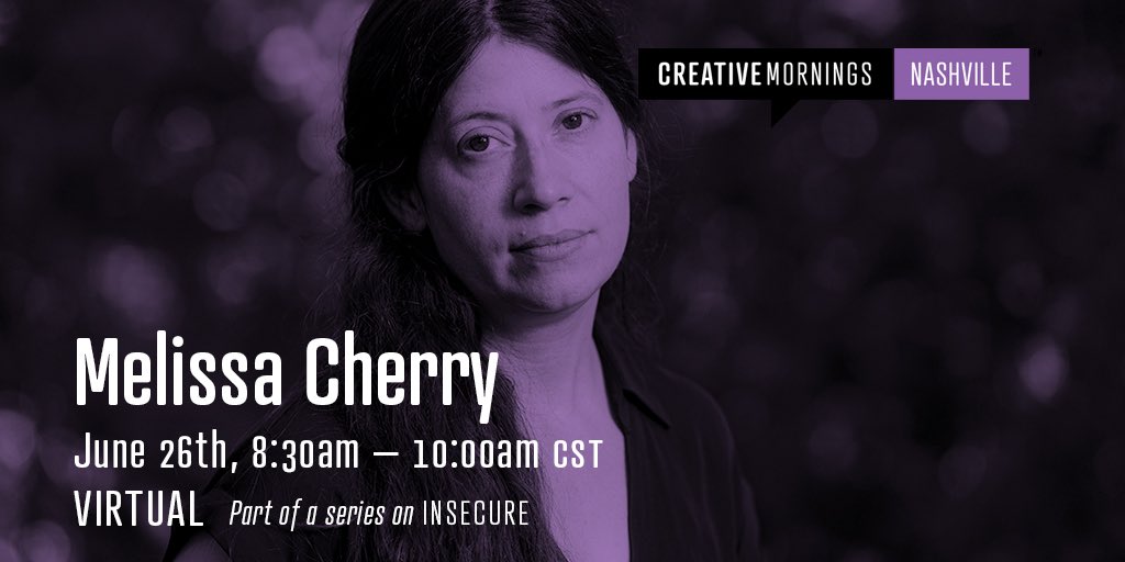 Nashville_CM's tweet image. Meet Melissa Cherry (@mackandme123) , our guest speaker for this Friday...and snag your zoom spot now! 
TKTS are live💜
bit.ly/CMinsecure #cminsecure #cmnsh @OversightNow #creativemornings