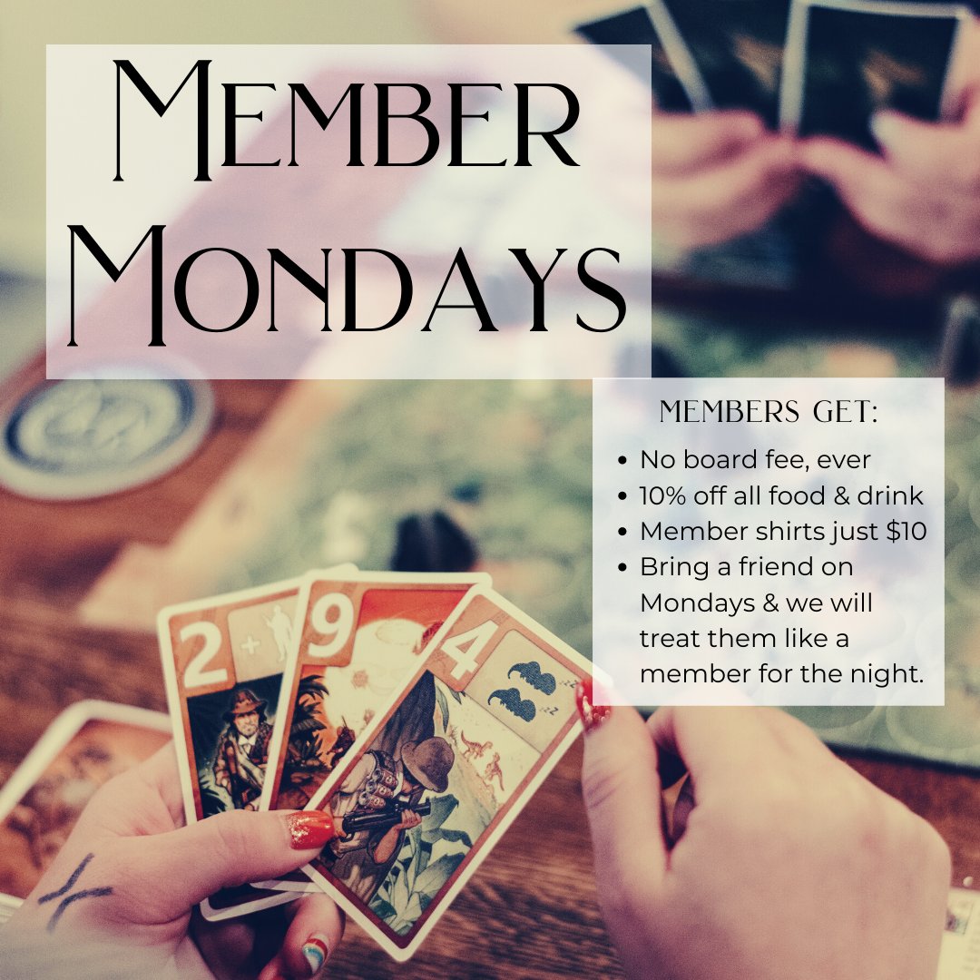 RPGLawrence's tweet photo. Member Mondays are back - with tables that are spaced out to follow social distancing. Members, bring a friend to try out what we have to offer.

Not a member yet? Roll the dice regularly with us and become a member: https://t.co/7NKz0sTysa. (Cancel at anytime)

#RPGLawrence https://t.co/almkudt6Wn