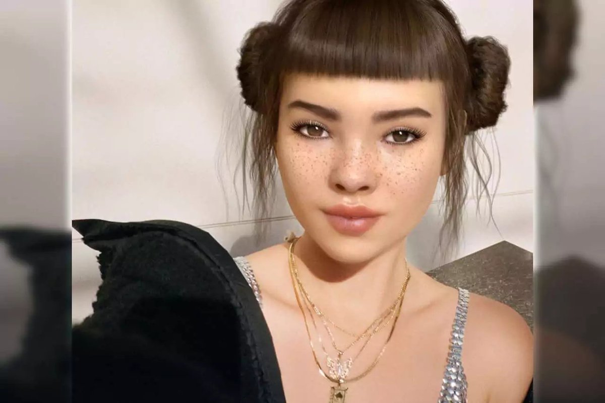 This is Lil Miquela - currently has 2.4M followers on Instagram. Miquela has launched music and was the first virtual artist to sign with CAA (Creative Artists Agency).