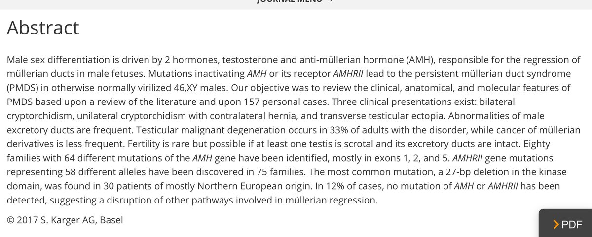 Including some kind of uterus/ovary gonad or remnant which is non-functional and carries various health risks. Key to understanding this is that their anatomy and genetics are still fully male, but thanks to a single gene, Müllerian ducts that would normally regress, don’t.