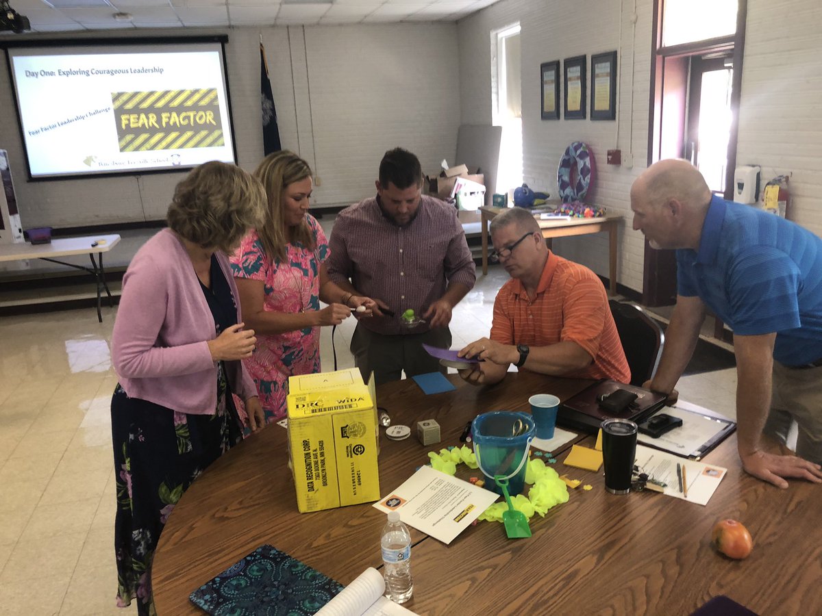 RyeAngie's tweet photo. Our Lex3 leadership team had so MUCH fun today integrating the #SCASAi3 conference with our own Fear Factor Leadership Challenge proving that leadership isn’t for cowards! I ❤️ these people! #OneSCASA https://t.co/RMi3BXUfXe