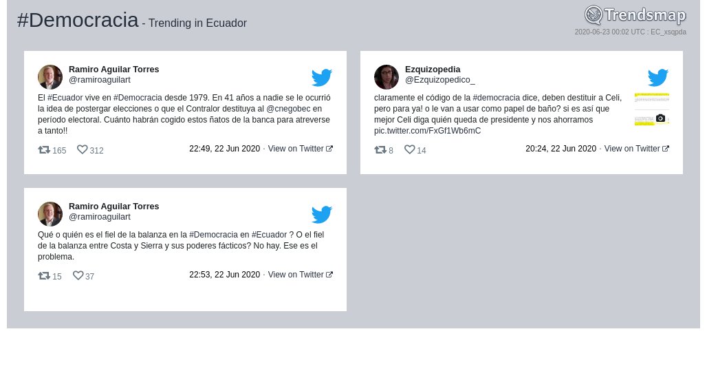 Trendsmap Ecuador tweet media