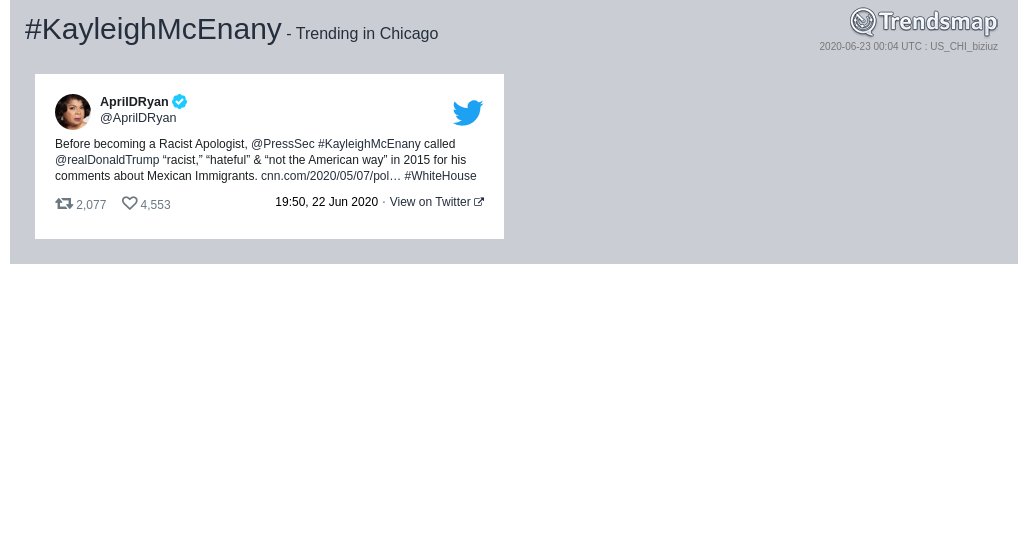 Trendsmap Chicago tweet media