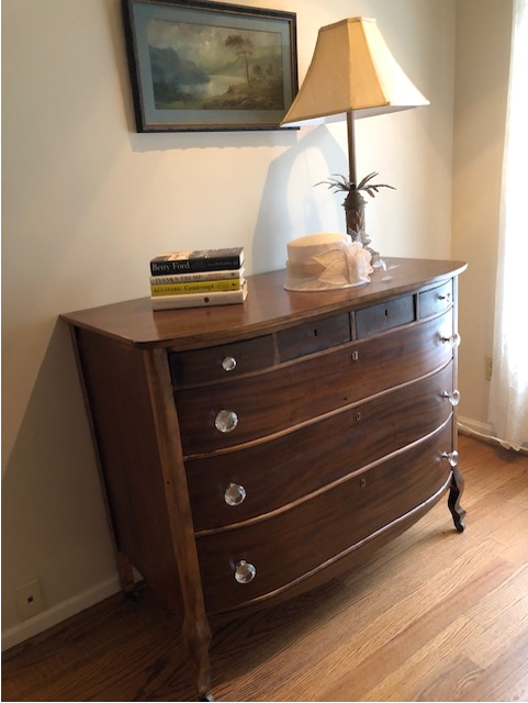 Granddaddy's old dresser looks fabulous now.  He is loving this Second Story!