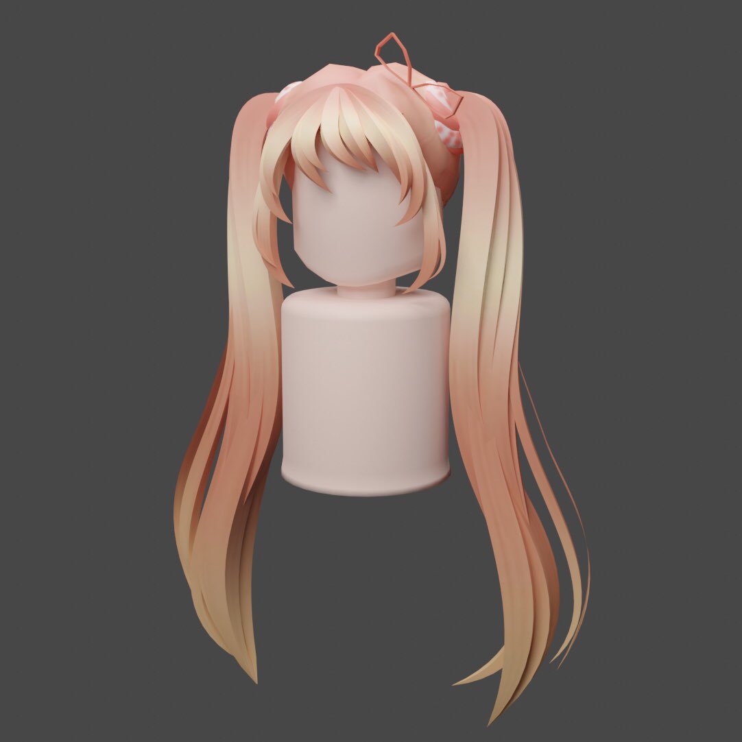 Halloween Eve On Twitter Osana Najimi Hair This Was So Much Fun To Make And I M Really Proud Of The Texturing Even Though It S Hard To See 3 Like And Rt If - osana najimi roblox