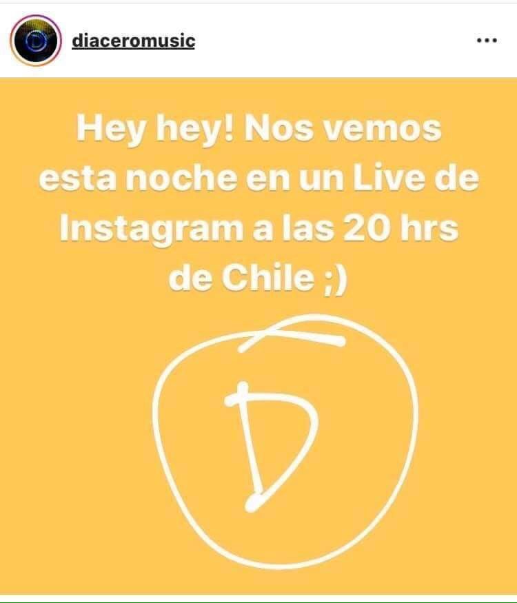 Atentos Comunidad #Instagramlive de <a href="/DiaceroMusic/">D I A C E R O</a> 
7pm México 🇲🇽 
#CDCMéxico