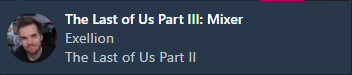 TheExellion's tweet photo. .@WatchMixer announced The Last of Us Part III today. https://t.co/2tMFdUwxEa