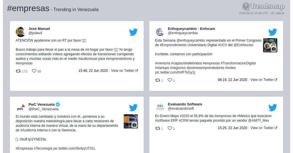 Trendsmap Venezuela tweet media