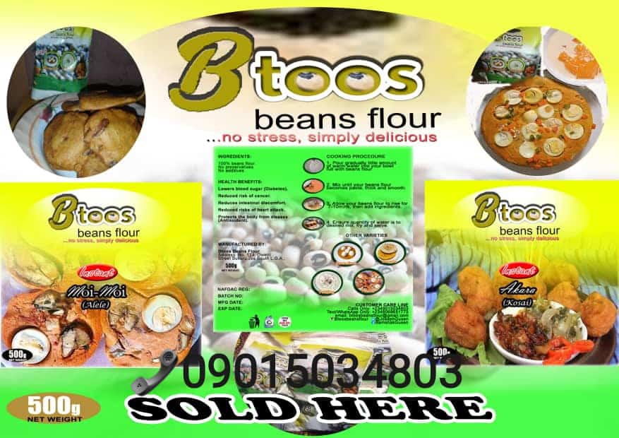 JosephGusen's tweet photo. *Btoos* makes your Cooking made easy. Contact us today for yours. With *Btoos* comes different varieties which are:Moi moi, Akara, Pancake, Pudding, Swallow, Beans Soup, amongst others with great health benefits.  Eat *Btoos live healthy*.  Please help retweet to all contacts🙏. https://t.co/rysfwLYApr