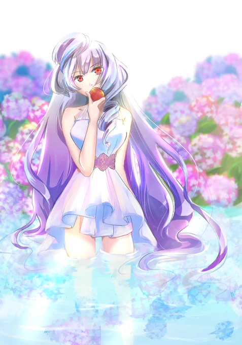 紫陽花ってなんか美雲さんぽい色だよね、っていう絵 