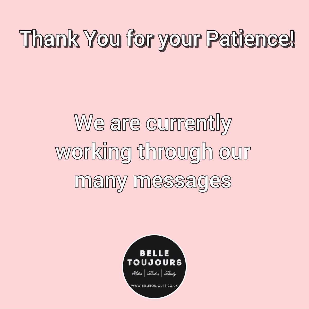 BelleToujours_'s tweet photo. Please bare with us we appreciate your patience and will be in touch with you all asap,we can't wait to see you all https://t.co/swUM0oNaPI