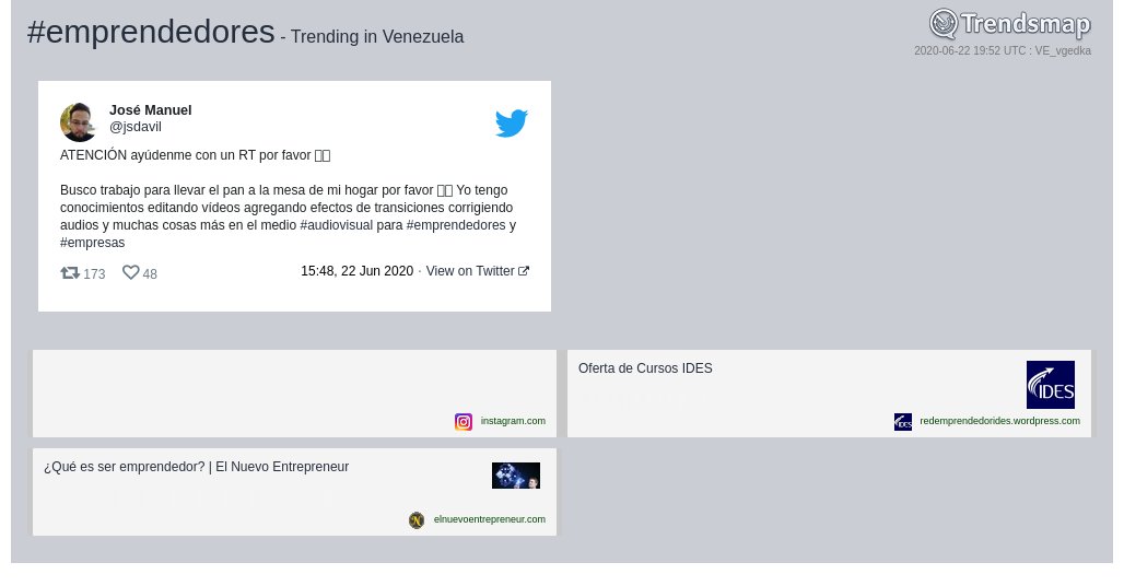 Trendsmap Venezuela tweet media