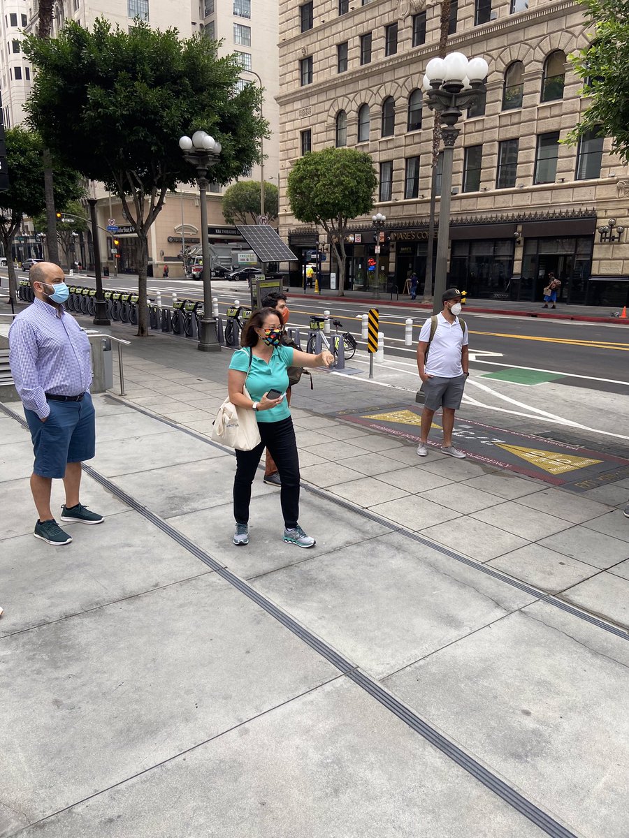 BOMAGLA1915's tweet photo. Our Advocacy Department attended its first in-person meeting since March with @FASTLinkDTLA, @metrolosangeles and @LADOTofficial. We toured potential bus and bike lane areas in DTLA and discussed implications for local office buildings. Thanks @Hilary_FASTLink for organizing! https://t.co/PvdC6Ectky