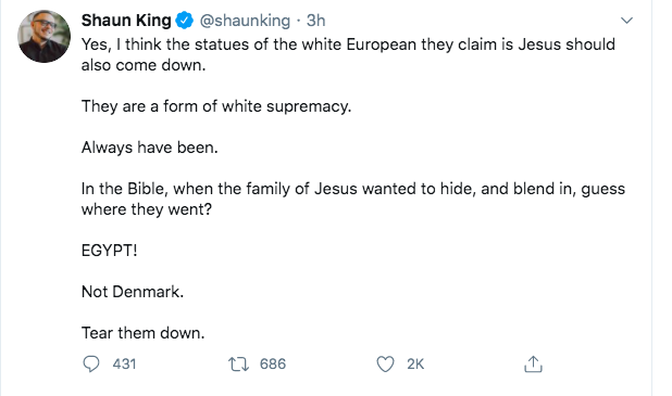 michaeljknowles's tweet photo. One of the most prominent #BlackLivesMatter activists in the country is calling for nationwide vandalism of churches just two days after video circulated of a BLM founder admitting that she and her associates are 'trained Marxists.'

How much longer will we tolerate this? https://t.co/27eCXmXmUX