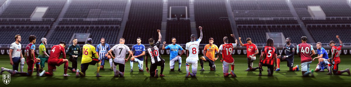 The Premier League takes a knee.