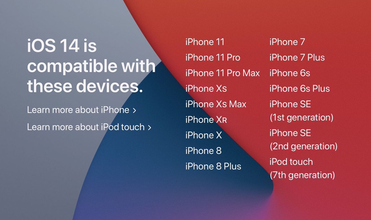 Какие айфоны получат ios 14 список. Сроки поддержки ios.