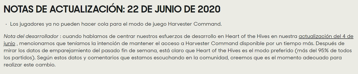 PlayCrucible_ES's tweet photo. Hoy se elimina el modo de juego Harvester Command y se quedará únicamente activo el Trío de Corazones, en el cual se centrarán todos los esfuerzos de los desarrolladores.

#PlayCrucible #Crucible https://t.co/Ki3TPhCjwv