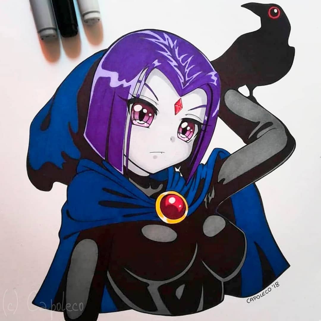 Capoleco_Art's tweet photo. ෆ・:*: Old but gold #4.₊̣̇.ෆ*˚
.
.
Shares are appreciated 💕
.
.
I have to draw more Raven stuff, I really love her so much 😢
.
.
.
#anime #manga #tentitans #raven #traditionalart https://t.co/qlNgkIonZD