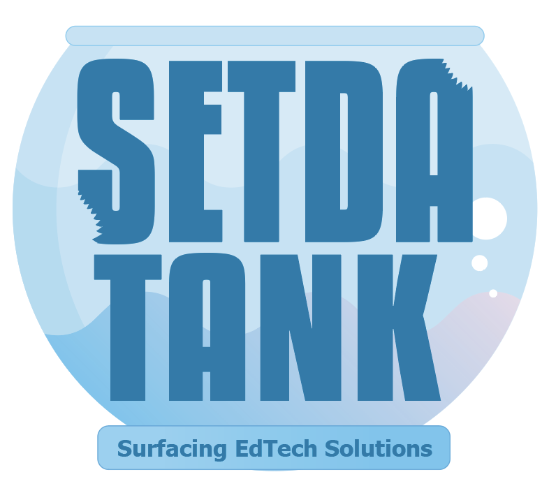 SETDA's tweet photo. Look out! It's not safe to go in the water during #SETDATank June 24 & 25 on @schooltube. Many thanks to Shark @ritaferrandino for helping judge the competition. Learn more here: https://t.co/90lG5NflFl https://t.co/fdduL9xB7y