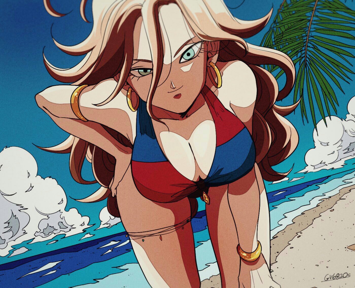 ドラゴンボール海外製 カードダス 人造人間21号 かち 水着②