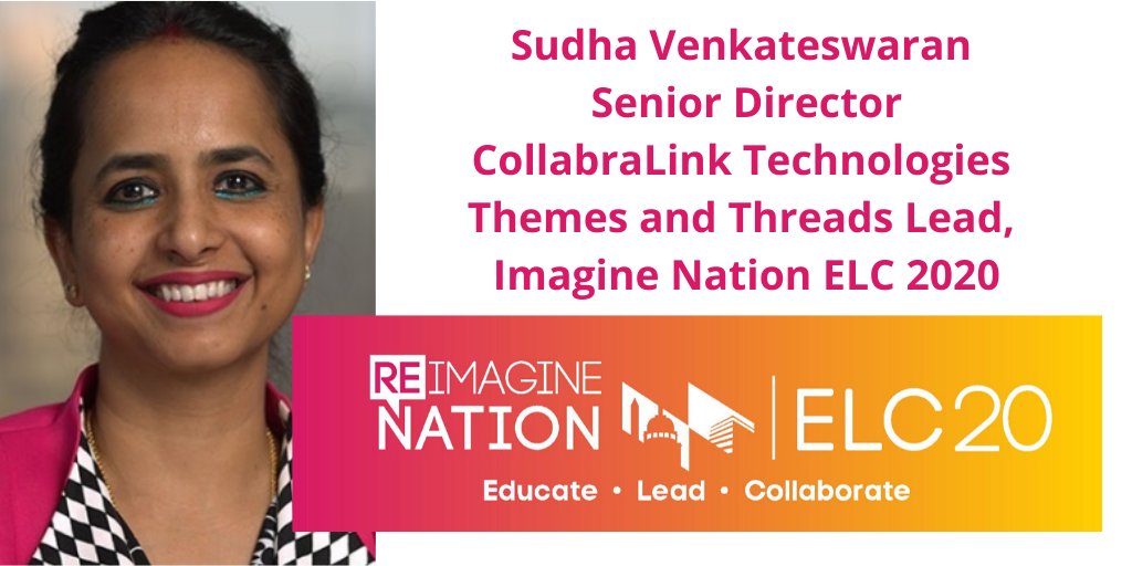 #imaginenationELC Themes and Threads Lead Sudha Venkateswaran on attending virtual ELC: ELC will be remarkable and eye opening on many fronts. Experience and learn from the best that gov and industry has to offer. Gain knowledge, make friends &amp; collaborate bit.ly/37R9177