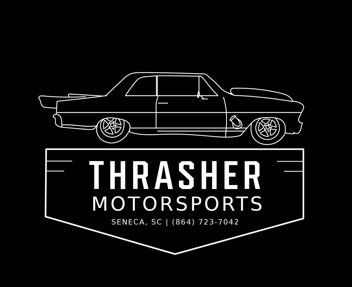A sticker for Thrasher Motorsports in Seneca, SC. Cooking up a cool branding for them currently ⚡️