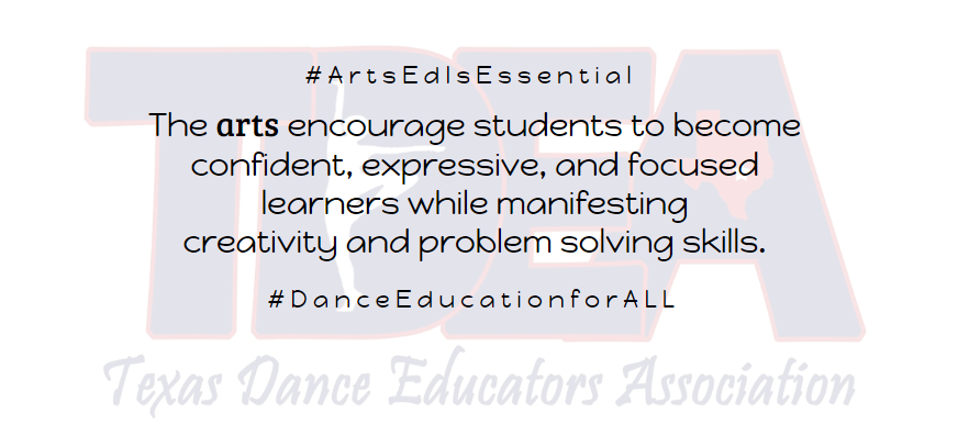 TDEAdancers's tweet photo. TDEA is excited to stand with the many national arts and education groups that released a statement on the necessity of arts education for all, “Arts Education is Essential.” 
https://t.co/RwuTu9hFDv

#ArtsEdIsEssential
#DanceEducationforALL https://t.co/YXsZ3KXlZ2