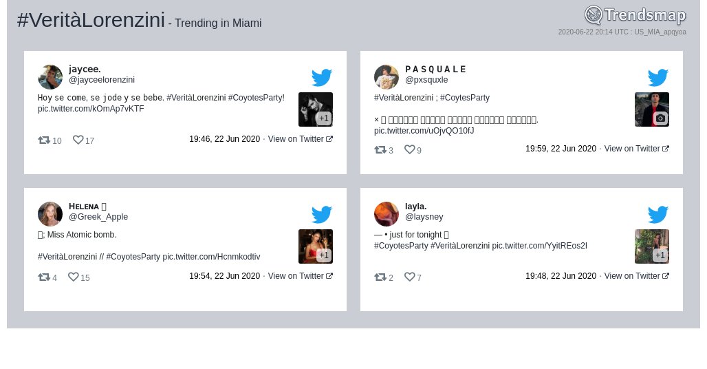 Trendsmap Miami tweet media