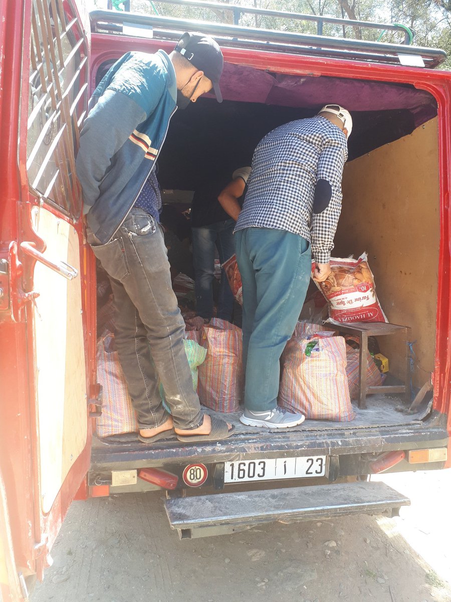 LetsGo2Morocco's tweet photo. Had a busy week.  A visit to @JarjeerMules and then a drive out to a remote village with food aid. In just 6 days we raised enough for 50 families. @PFTreks runs our village association and with local support and your global donations we made it happen. Now we are doing another!! https://t.co/o13axlST3D