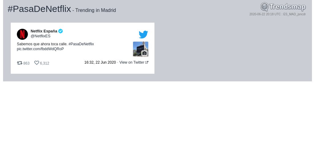 Trendsmap Madrid tweet media