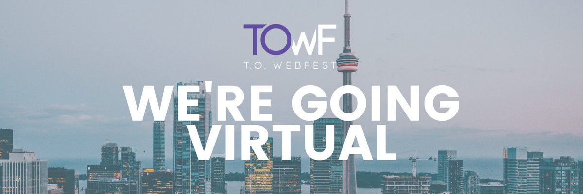 TOWebFest's tweet image. We're taking T.O Web Fest online with free screenings and an all-access pass for online webinars for submitters and @webseriescanada members. #webseriescanada #webseries #onlinefestival #webfest