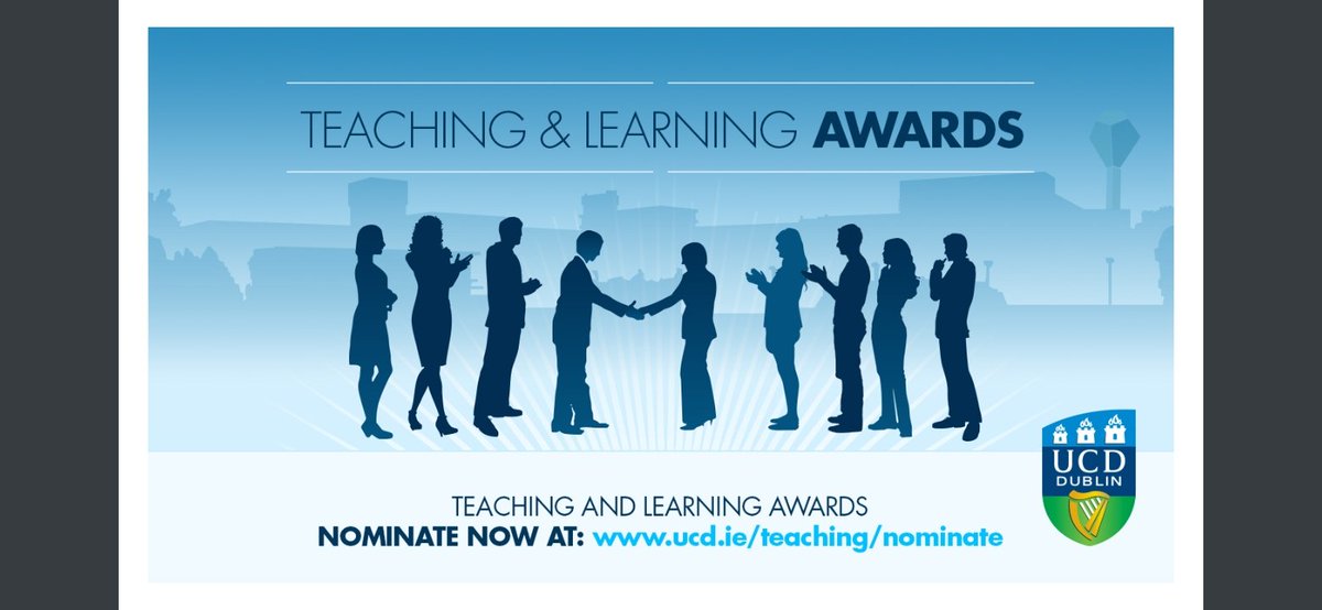 In terms of recognising a great teacher, students play their part at  @UCDMedicine, but again, the recognition in place could be viewed as a popularity contest. Staff seem less willing to recognise their colleagues, which is why I am (publicly) nominating Mark for the  #UTLAwards