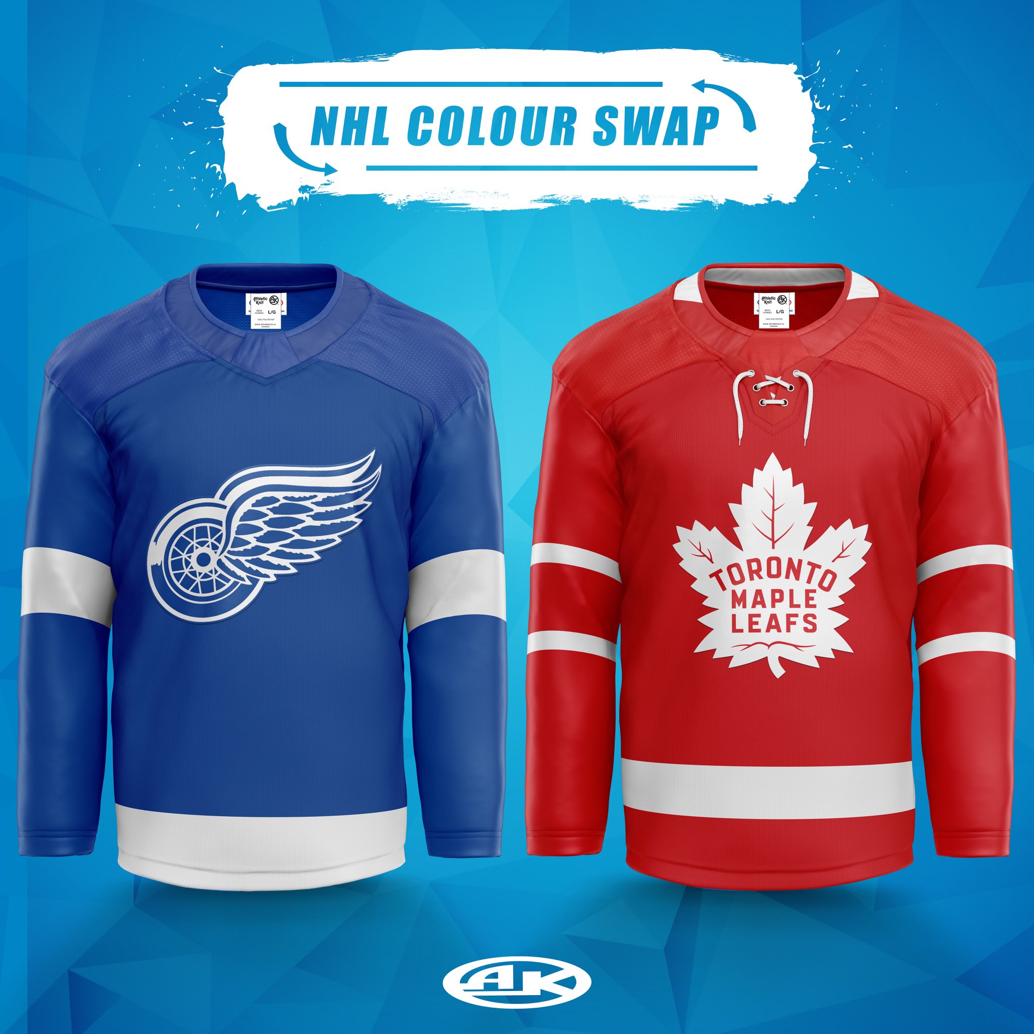 Canada Maple Leaf Hockey Jersey - Red & Blue