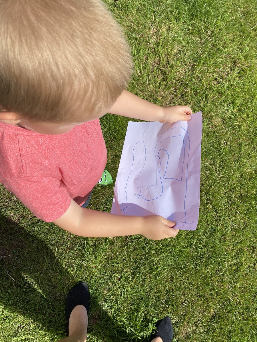 JacquiBevan's tweet photo. @MpNursery Jeston has enjoyed playing th hotter and colder game today and we also changed things up a bit and made a treasure map to find baby mimi 💙💙 #teamnursery #treasuremap #hotandcold https://t.co/poGj5sLoXF