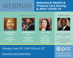 MentalHealthAm's tweet photo. The #COVID19 pandemic could lead to 75k additional deaths from alcohol and drug misuse and suicide. Learn the steps primary care can take to avoid the deaths and meet behavioral health needs arising from both health and economic crises. Register here: [https://t.co/jHG3o8Wo5G] https://t.co/1TVi4Wuby4