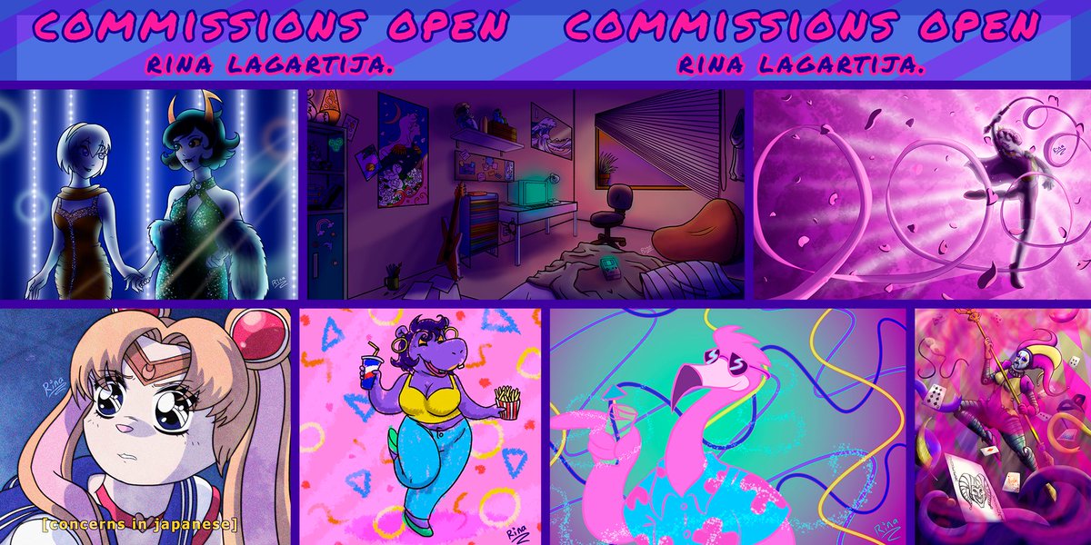 RinaLagartija's tweet photo. I'm opening commissions again :D Rules in the comments.

#rinalagartija #commissions #commissionopen #pink #Risoris #flamingo #hippo #StevenUniverse #background #harlequin #pinkpearl #smredraw #Homestuck #rosemary #kanayamaryam #roselalonde https://t.co/MUCDh3JqD5