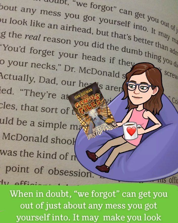 readlearngrow14's tweet photo. I agree with the McDonald twins. “I forgot” comes in handy sometimes. LOL #kidlit #booksnaps #readlearngrowblog @dangutmanbooks https://t.co/lg3oSwWNhW https://t.co/DdGi7dzeCL