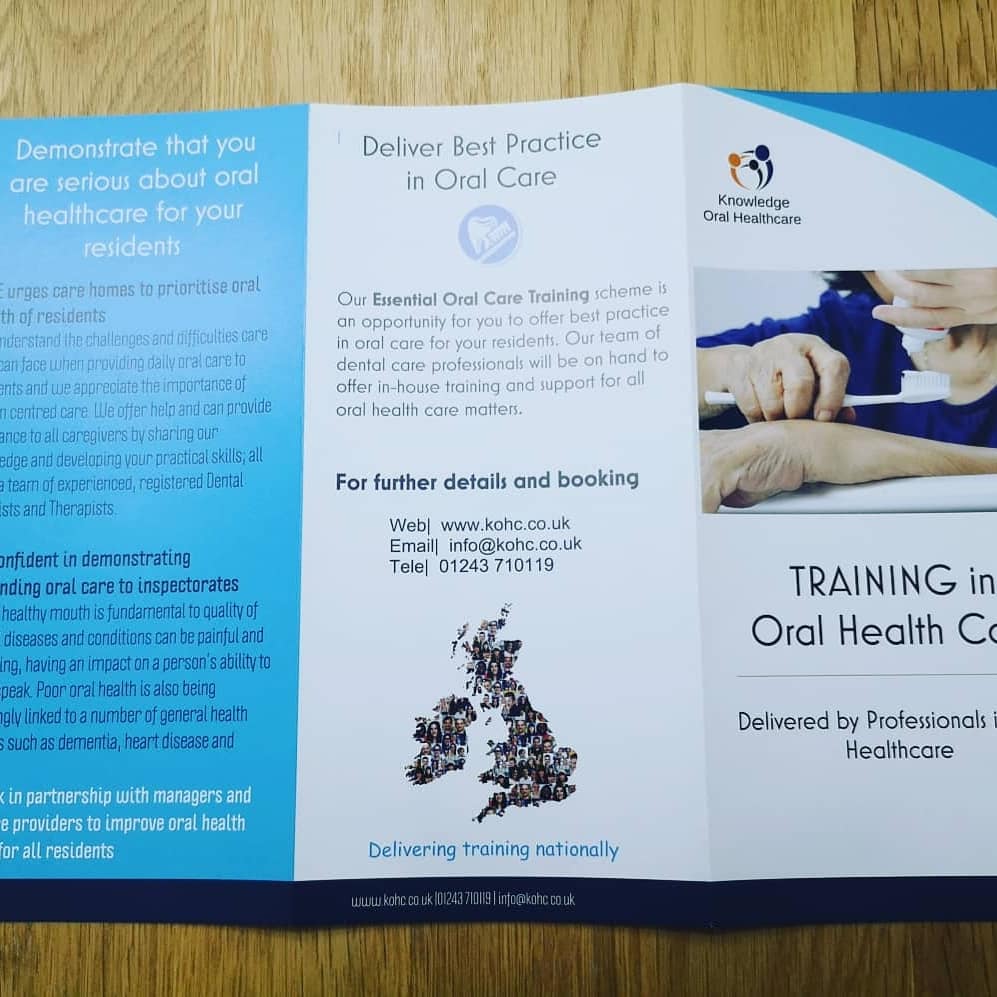 New leaflets have arrived :)

@kohcltd

#oralcaretraining #carers #care #professionals #interactivetraining #monthlysubscription #keylineofenquiry #KLOE #KLOEeffective #nice #bestpractice2020 #cqc #careplans #specialistcare #specialistcarers #specialistnurse #palliative