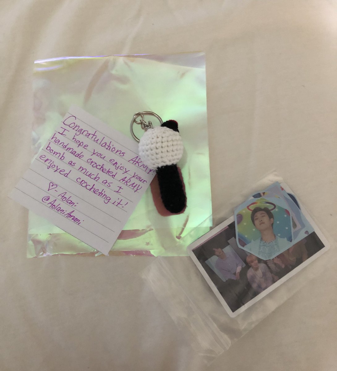 Mochi_1548's tweet photo. Thank you @BTSCupsleeveUSA @KYOGlobalEnt and @AolaniAmani for these giveaways. I hope the other winners enjoyed their prizes because I really enjoyed mine too. I can’t wait to put it on my mini backpack. Purple you 💜💜💜 https://t.co/T8dd3oxdjO