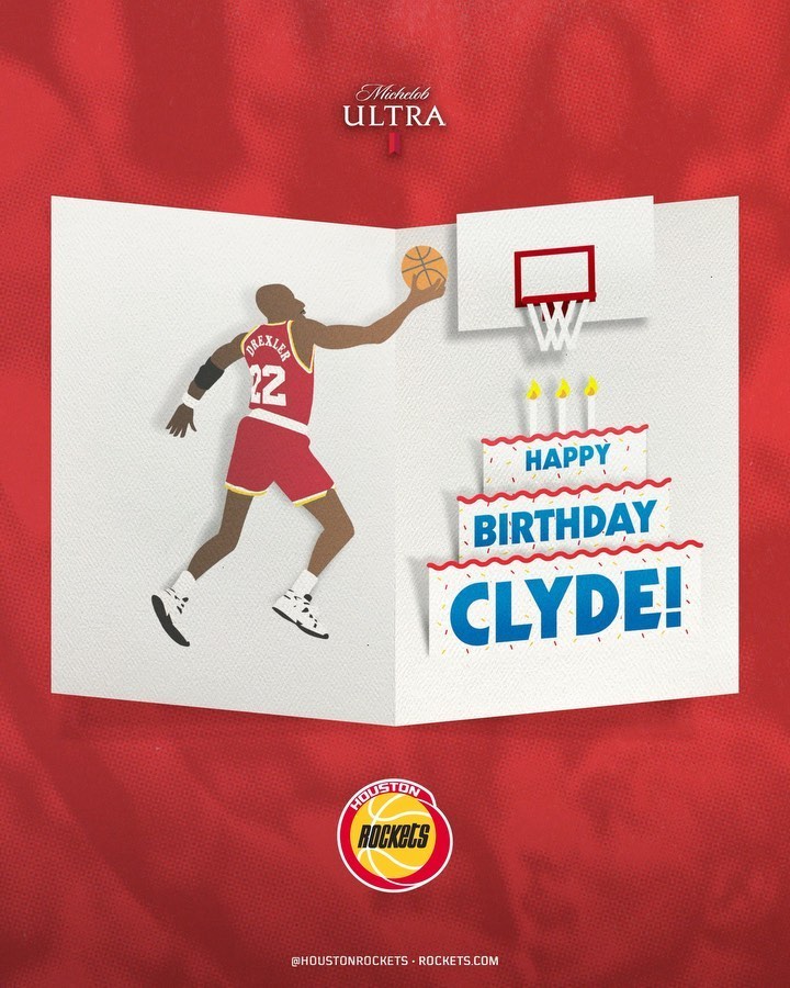 Houston Rockets: Join us in wishing Clyde Drexler a Happy Birthday! ... 
 

 
. 