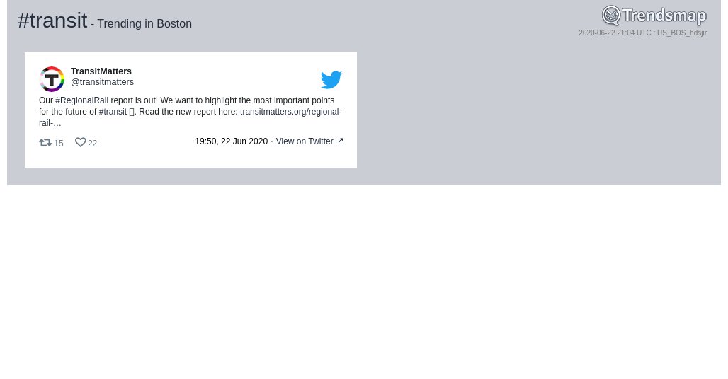 Trendsmap Boston tweet media