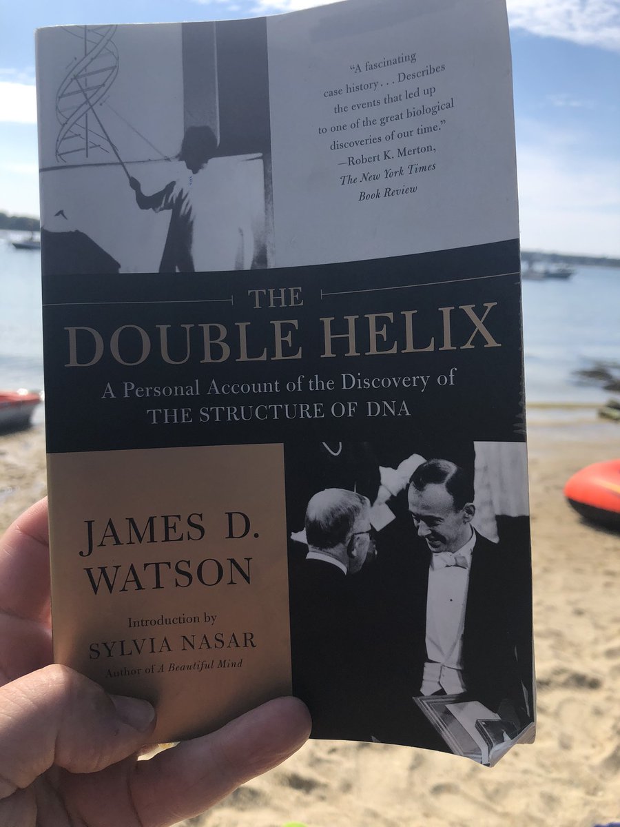 stevewaryas's tweet photo. “Real” summer book #1. Interesting not only for why there is a chapter 12 in your Bio book, but for the inner Big Bang Theory world of the 1950s scientific and academic community. #thedoublehelix #justread #justreadfhs https://t.co/XnBEAjxwut