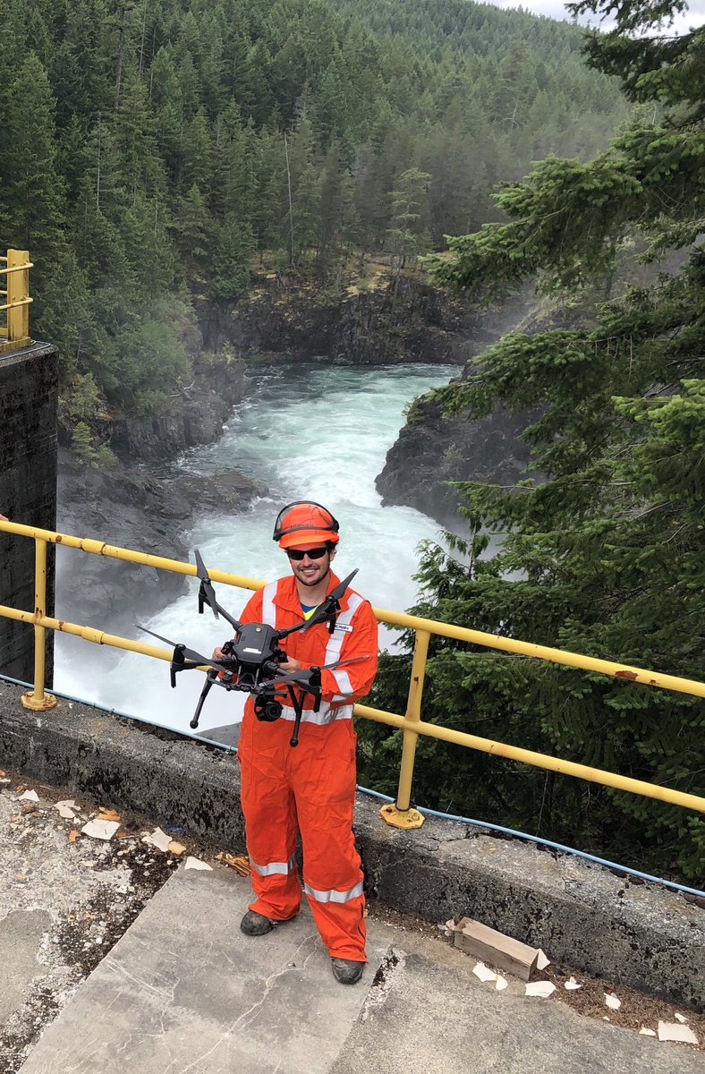 Out today w/<a href="/SuavAir_Drones/">SuavAir</a> getting lots of video of the Strathcona, Ladore &amp; John Hart dams to assist in telling the story of our proposed seismic upgrades.

The three new project videos (July) will be done by <a href="/tremain_media/">Tremain Media</a>.
Good local contractors. 👷🏼‍♂️
#CampbellRiver