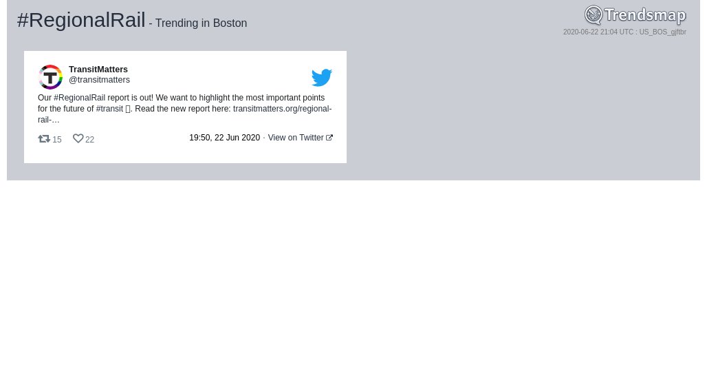 Trendsmap Boston tweet media