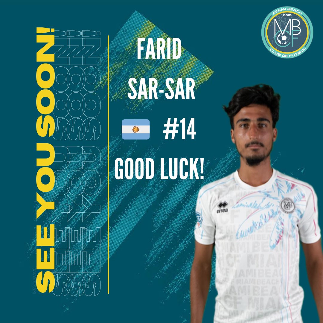 miamibeachcf's tweet photo. Best of luck @faridsar_sar in your next University adventure ! ✍️👨🎓 We are glad you were part of our project. MBCF will always be your home. Hasta pronto crack! 💪🏻⚽️1️⃣4️⃣
#MBCF #LetsGoMiamiBeachCF #VamosMiamiBeachCF #ForzaSharks
#miamibeachcf #forzamiamibeachcf #forzashark #let https://t.co/C7nitHWaf0